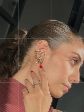Sallantı Damla Detaylı EarCuff